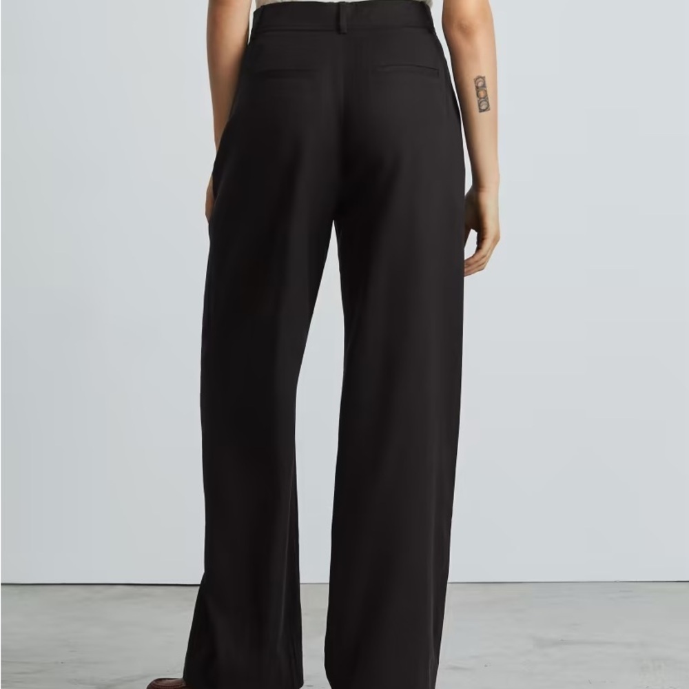 EVERLANE The Way High Drape Pant In Black - Picture 4 of 6